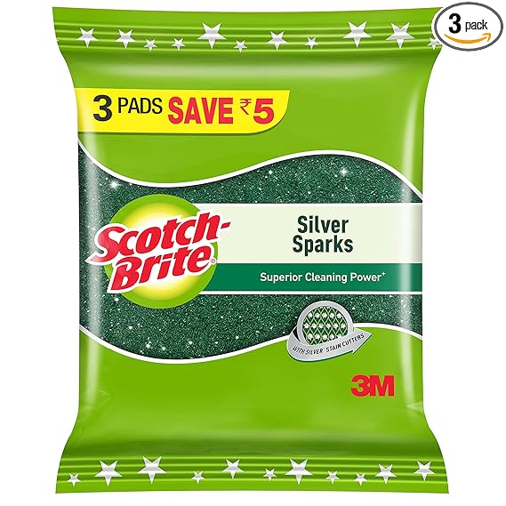 Scotch Brite Silver Sparks Pad_3s Pack